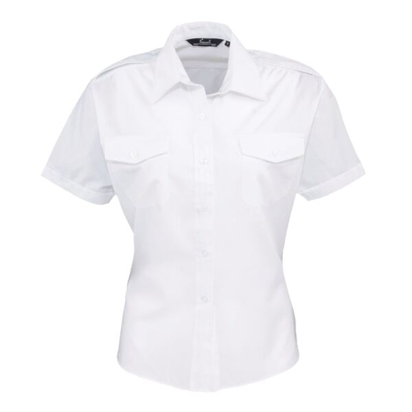 Premier Ladies Short Sleeve Pilot Shirt Thumbnail